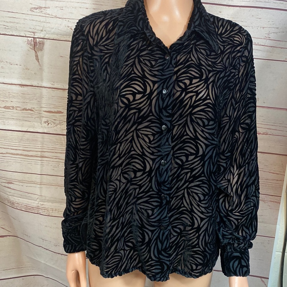 Long sleeves velvet See through